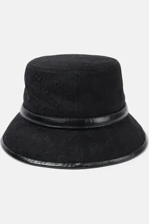 Gucci Hut GG aus Canvas mit Leder