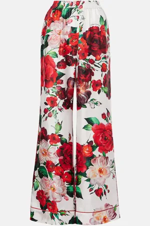 Dolce & Gabbana Weite Hose aus Seidensatin