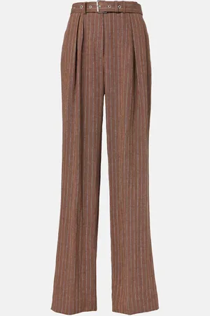 DRIES VAN NOTEN Weite Hose aus einem Leinengemisch