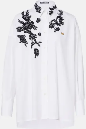 Dolce & Gabbana Hemd aus Baumwolle mit Spitze