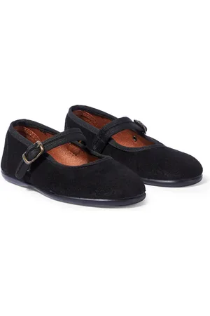 La Coqueta Mary-Jane-Ballerinas aus Veloursleder