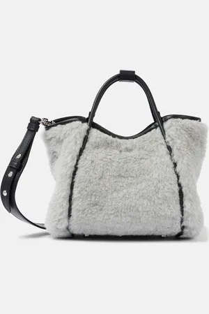 Max Mara Tote Marine Small aus Teddyfleece
