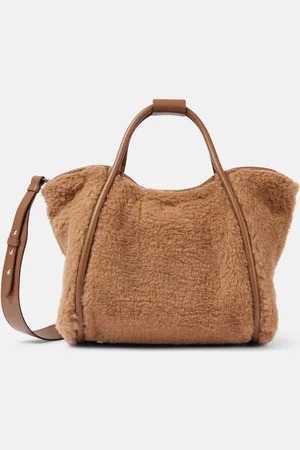 Max Mara Tote Marine Small aus Teddyfleece