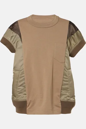 SACAI Top aus Jersey und Twill