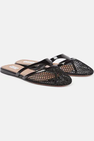 Alaïa Alaïa Slippers Infradito mit Lackleder