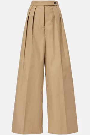 DRIES VAN NOTEN Weite Low-Rise-Hose aus Baumwoll-Twill