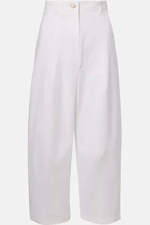 Max Mara Weite Hose Mina aus einem Baumwollgemisch