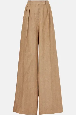 Max Mara Weite Hose Rauche aus Leinen