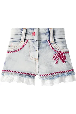 MONNALISA Baby Jeansshorts mit Spitze