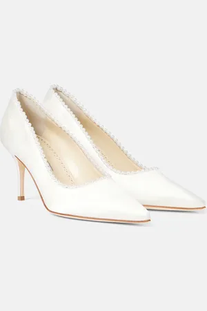 Manolo Blahnik Pumps Kifat 70 aus Satin mit Zierperlen