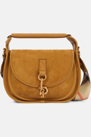 Burberry Schultertasche Clip Messanger aus Veloursleder