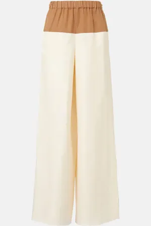 Max Mara Weite Hose Gestro aus Leinen und Seide