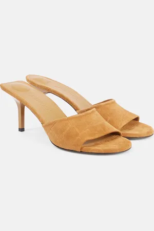 Jacquemus Pantoletten Cubisto 70 aus Veloursleder