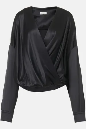 DRIES VAN NOTEN Top aus Satin