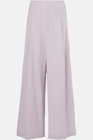 DRIES VAN NOTEN Weite High-Rise-Hose aus Baumwolle