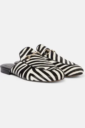 Gucci Bedruckte Slippers aus Kalbshaar