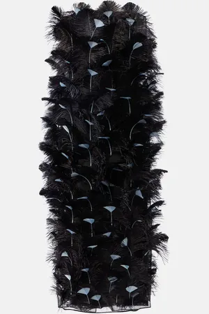 Prada Cocktailkleid aus Organza mit Federn