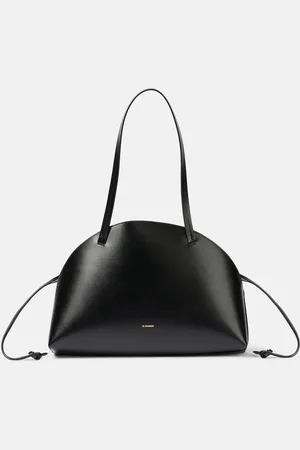Jil Sander Schultertasche Curve Medium aus Leder