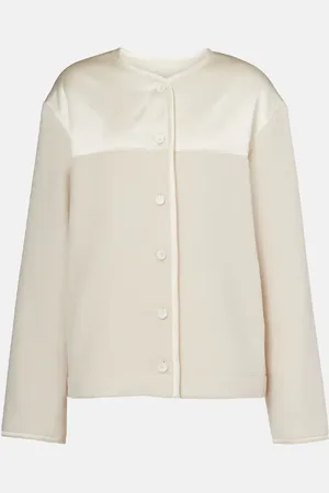 Jil Sander Jacke aus Schurwolle mit Satin