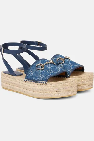 Gucci Espadrille-Sandalen Paloma aus Denim