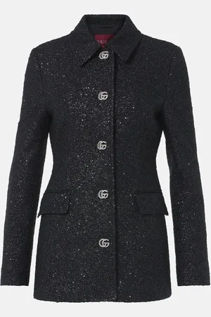 Gucci Jacke Double G aus Tweed mit Pailletten
