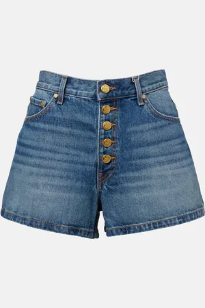 ULLA JOHNSON High-Rise Jeansshorts Greta