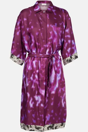 DRIES VAN NOTEN Bedrucktes Hemdblusenkleid aus Seide