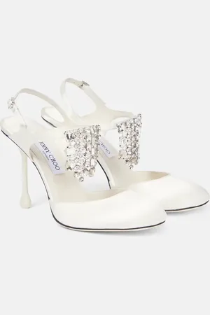 Jimmy Choo Pumps Verity 95 aus Satin mit Kristallen