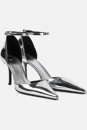 Proenza Schouler Pumps Slash 85 aus Metalic-Leder