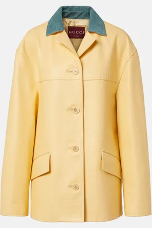 Gucci Lederjacke mit Cord