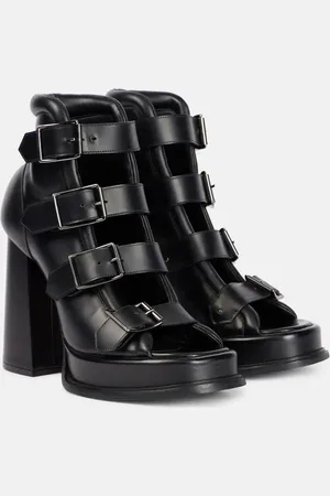Alexander McQueen Plateausandalen Caged 120 aus Leder