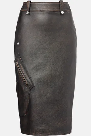 Alexander McQueen Bleistiftrock aus Leder