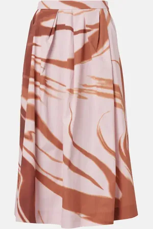 DRIES VAN NOTEN Bedruckter Midirock aus Baumwolle