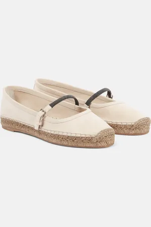 Brunello Cucinelli Espadrilles Monili aus Veloursleder