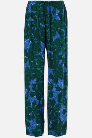 DRIES VAN NOTEN Gerade Hose aus Crêpe de Chine aus Seide