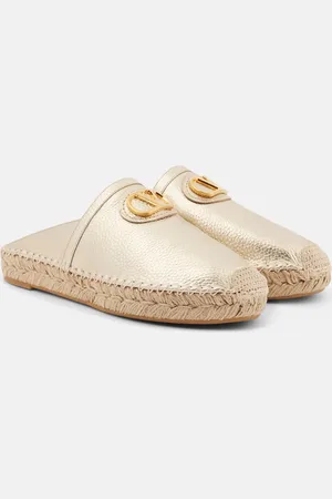 VALENTINO GARAVANI Espadrilles VLogo Signature aus Metallic-Leder