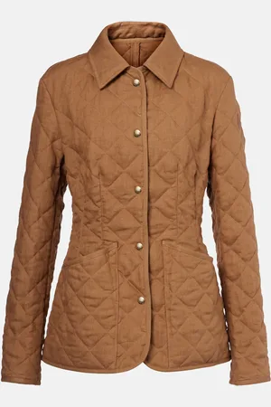 Moncler Jacke Uzes aus Leinen mit Leder