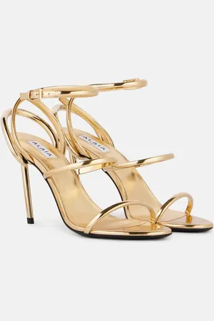 Alaïa Alaïa Sandalen Strappy aus Metallic-Leder
