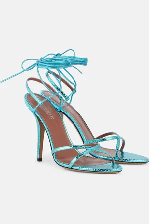 PARIS TEXAS Sandalen Linda 105 aus Metallic-Leder