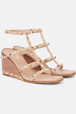 VALENTINO GARAVANI Wedge-Sandalen Rockstud 80 aus Leder
