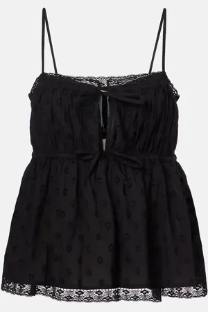 ULLA JOHNSON Top Quinn aus Baumwolle mit Spitze