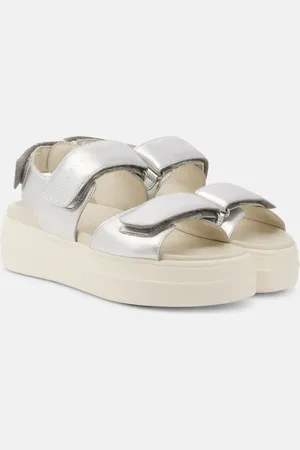 Hogan Sandalen H680 aus Metallic-Leder