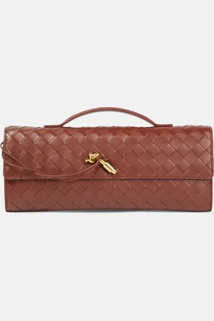 Bottega Veneta Clutch Andiamo Knot aus Leder