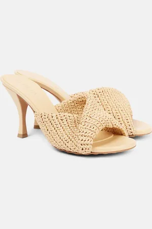 Bottega Veneta Pantoletten Blink 80 aus Raffiabast