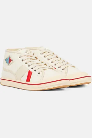 Bottega Veneta High-Top Sneakers aus Canvas mit Leder