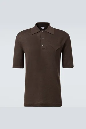 Bottega Veneta Polohemd aus Leinen und Baumwolle