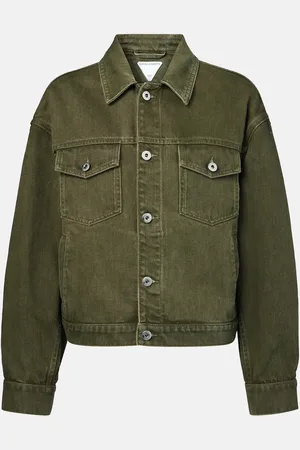 Bottega Veneta Jeansjacke mit Veloursleder