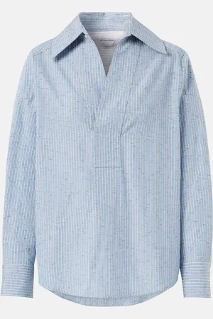 Bottega Veneta Bluse aus Baumwolle und Leinen