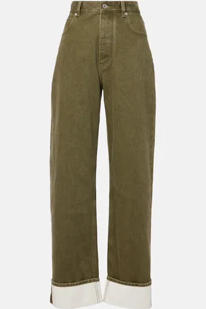 Bottega Veneta High-Rise Wide-Leg Jeans Intrecciato
