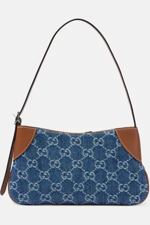 Gucci Schultertasche GG Emblem Mini aus Denim